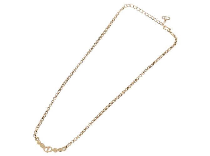 Collana Christian Dior Metallo Tono Oro Auth 197923 - vista 7