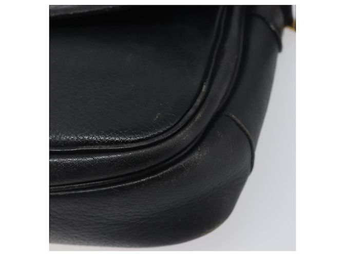 Borsa a tracolla Burberrys in pelle nera e oro Auth ep15651 Nero - vista 14