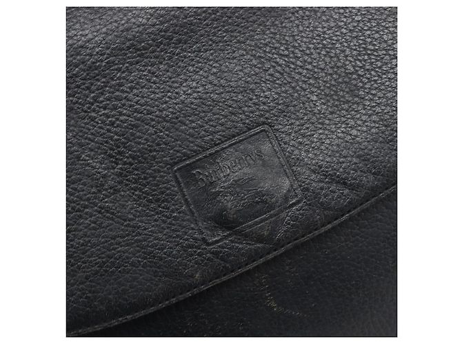 Borsa a tracolla Burberrys in pelle nera e oro Auth ep15651 Nero - vista 17