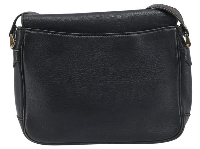 Borsa a tracolla Burberrys in pelle nera e oro Auth ep15651 Nero - vista 2