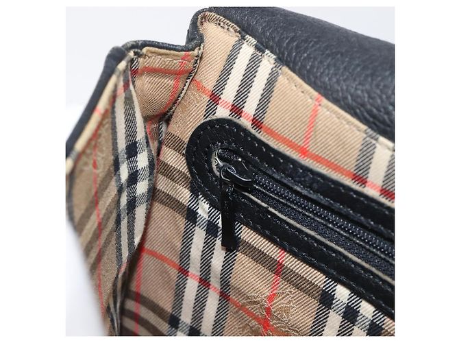 Borsa a tracolla Burberrys in pelle nera e oro Auth ep15651 Nero - vista 20