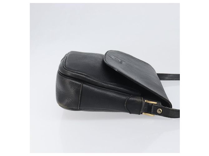 Borsa a tracolla Burberrys in pelle nera e oro Auth ep15651 Nero - vista 3