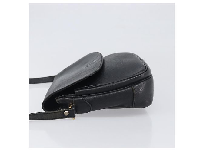 Borsa a tracolla Burberrys in pelle nera e oro Auth ep15651 Nero - vista 4