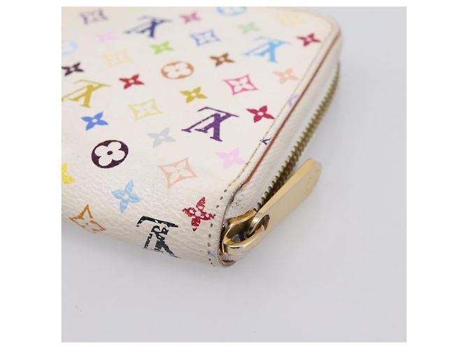 LOUIS VUITTON Monogram Multicolor Zippy Wallet White M60241 LV Auth BA15336 Bianco - vista 15