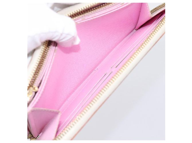 LOUIS VUITTON Monogram Multicolor Zippy Wallet White M60241 LV Auth BA15336 Bianco - vista 21