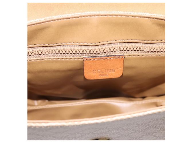 Céline Borsa a tracolla CELINE Macadam Canvas PVC Beige Gold Auth ki6798V D'oro - vista 17