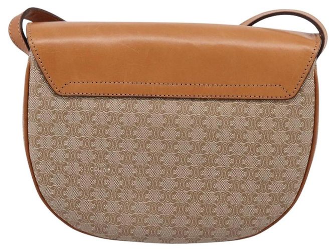 Céline Borsa a tracolla CELINE Macadam Canvas PVC Beige Gold Auth ki6798V D'oro - vista 2