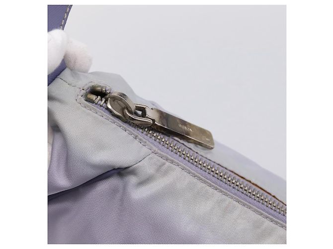 Borsa a tracolla PRADA Nylon Lavende Silver Auth 199116A Argento Lavanda - vista 10