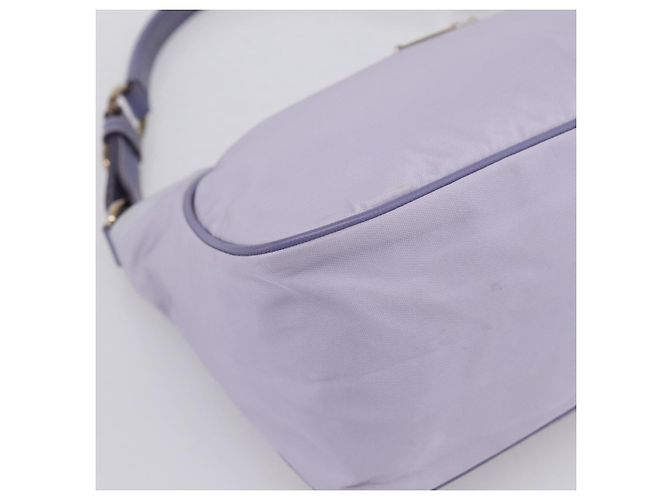 Borsa a tracolla PRADA Nylon Lavende Silver Auth 199116A Argento Lavanda - vista 14