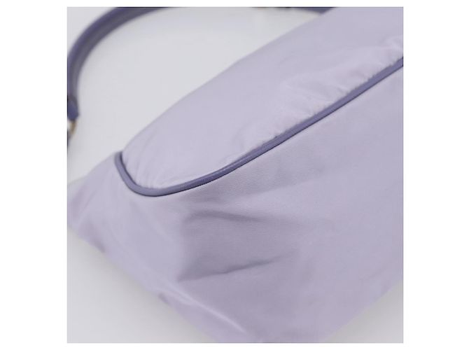 Borsa a tracolla PRADA Nylon Lavende Silver Auth 199116A Argento Lavanda - vista 16