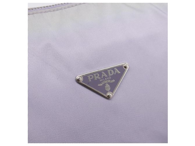 Borsa a tracolla PRADA Nylon Lavende Silver Auth 199116A Argento Lavanda - vista 17