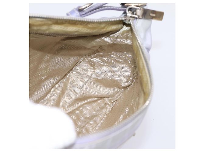 Borsa a tracolla PRADA Nylon Lavende Silver Auth 199116A Argento Lavanda - vista 19