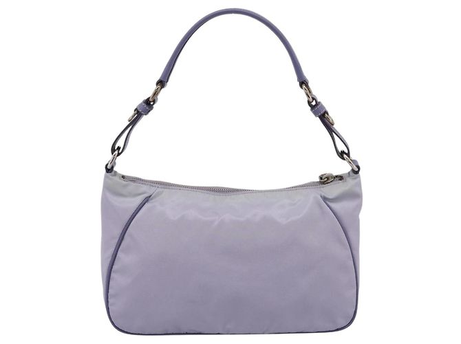 Borsa a tracolla PRADA Nylon Lavende Silver Auth 199116A Argento Lavanda - vista 2