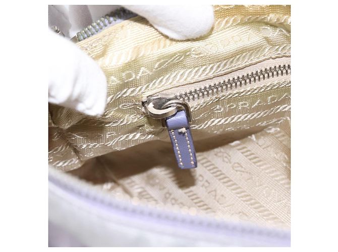 Borsa a tracolla PRADA Nylon Lavende Silver Auth 199116A Argento Lavanda - vista 21