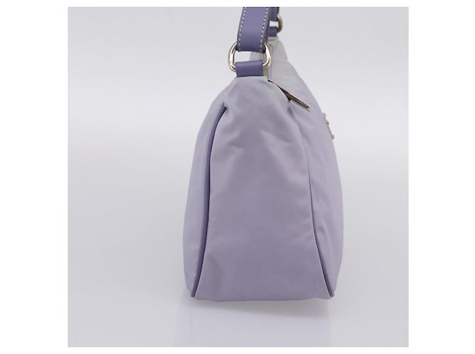 Borsa a tracolla PRADA Nylon Lavende Silver Auth 199116A Argento Lavanda - vista 3