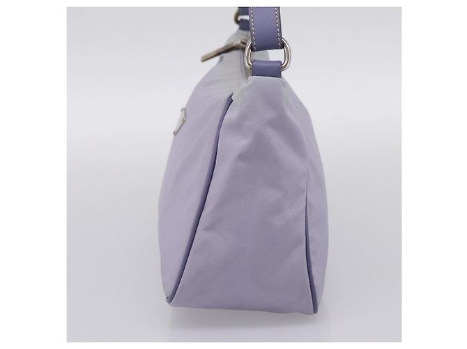 Borsa a tracolla PRADA Nylon Lavende Silver Auth 199116A Argento Lavanda - vista 4