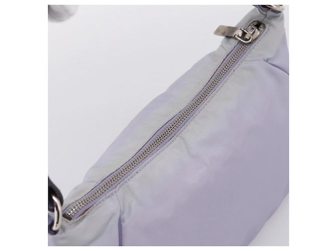 Borsa a tracolla PRADA Nylon Lavende Silver Auth 199116A Argento Lavanda - vista 6