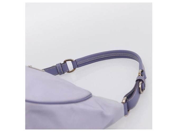 Borsa a tracolla PRADA Nylon Lavende Silver Auth 199116A Argento Lavanda - vista 8