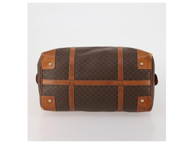 Céline Borsa Boston CELINE Macadam Canvas PVC Leather Brown Gold Auth BA15139 Marrone D'oro - vista 5