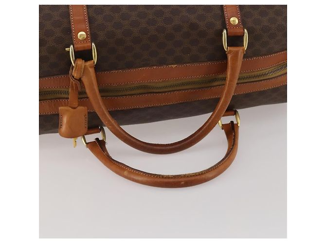 Céline Borsa Boston CELINE Macadam Canvas PVC Leather Brown Gold Auth BA15139 Marrone D'oro - vista 7