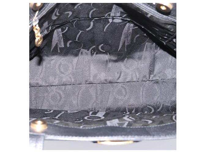 Borsa a tracolla Salvatore Ferragamo Vala in pelle nera e oro Auth 197656 Nero D'oro - vista 10