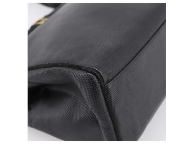 Borsa a tracolla Salvatore Ferragamo Vala in pelle nera e oro Auth 197656 Nero D'oro - vista 14