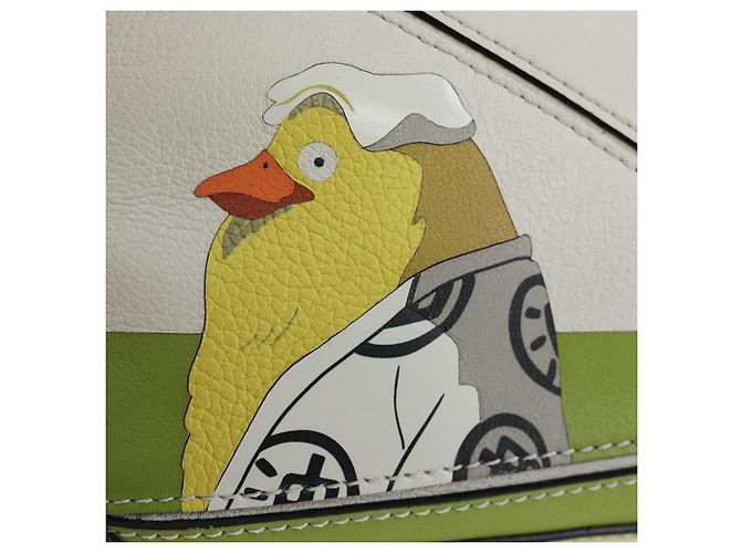 LOEWE Studio Ghibli Puzzle Bag mini Pelle 2way Ivory Gold Auth 197518SM D'oro Crudo - vista 20