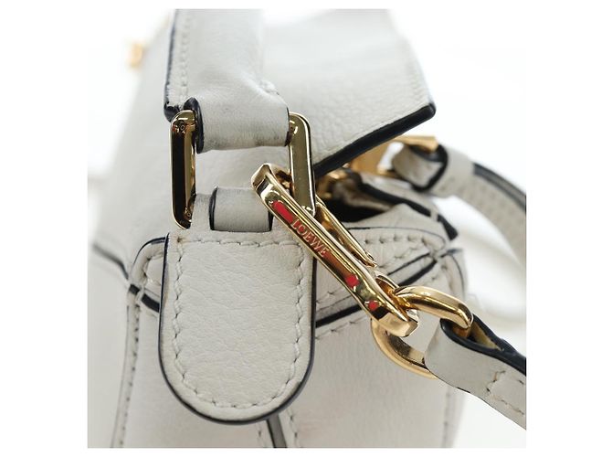 LOEWE Studio Ghibli Puzzle Bag mini Pelle 2way Ivory Gold Auth 197518SM D'oro Crudo - vista 21