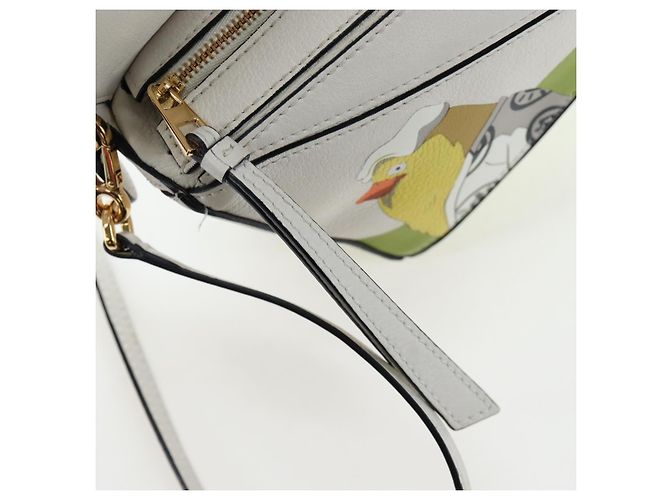 LOEWE Studio Ghibli Puzzle Bag mini Pelle 2way Ivory Gold Auth 197518SM D'oro Crudo - vista 23