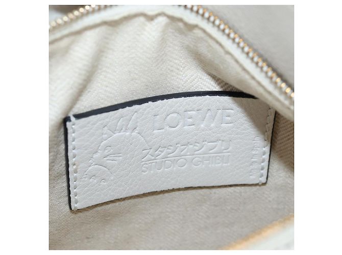 LOEWE Studio Ghibli Puzzle Bag mini Pelle 2way Ivory Gold Auth 197518SM D'oro Crudo - vista 25