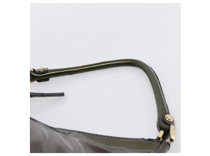 Borsa a Tracolla GUCCI Vernice Verde Tono Oro 189833 Auth 200154 - vista 14