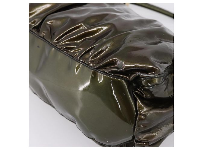 Borsa a Tracolla GUCCI Vernice Verde Tono Oro 189833 Auth 200154 - vista 17