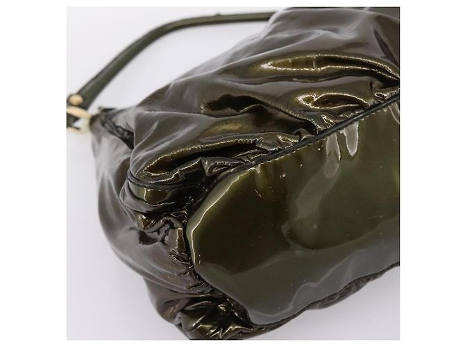 Borsa a Tracolla GUCCI Vernice Verde Tono Oro 189833 Auth 200154 - vista 18