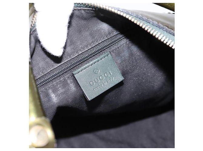 Borsa a Tracolla GUCCI Vernice Verde Tono Oro 189833 Auth 200154 - vista 20