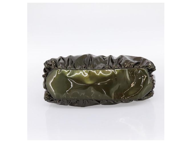 Borsa a Tracolla GUCCI Vernice Verde Tono Oro 189833 Auth 200154 - vista 5