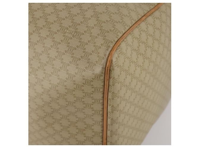 Céline Borsa Boston CELINE Macadam Canvas PVC Beige Gold Auth 197482A D'oro - vista 14