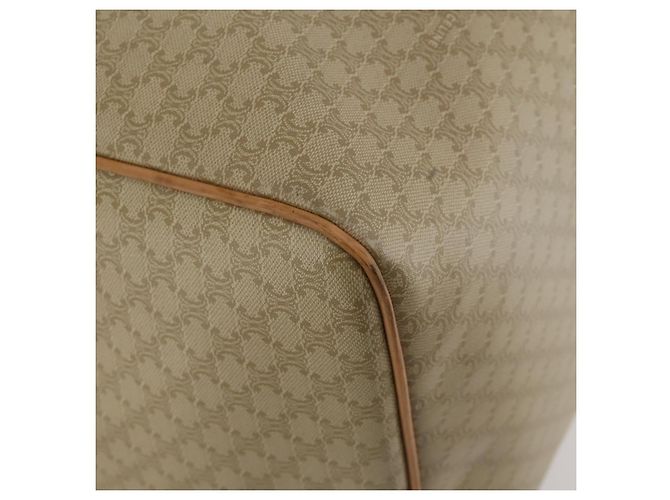 Céline Borsa Boston CELINE Macadam Canvas PVC Beige Gold Auth 197482A D'oro - vista 15
