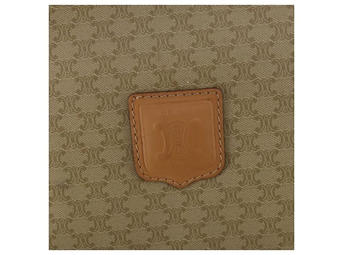 Céline Borsa Boston CELINE Macadam Canvas PVC Beige Gold Auth 197482A D'oro - vista 19