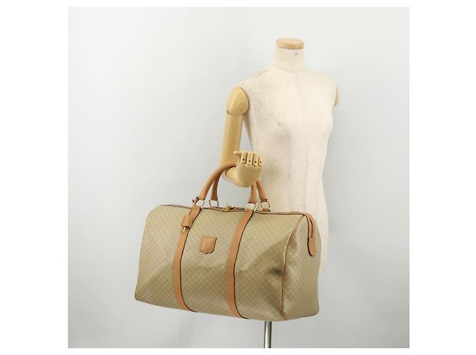 Céline Borsa Boston CELINE Macadam Canvas PVC Beige Gold Auth 197482A D'oro - vista 24