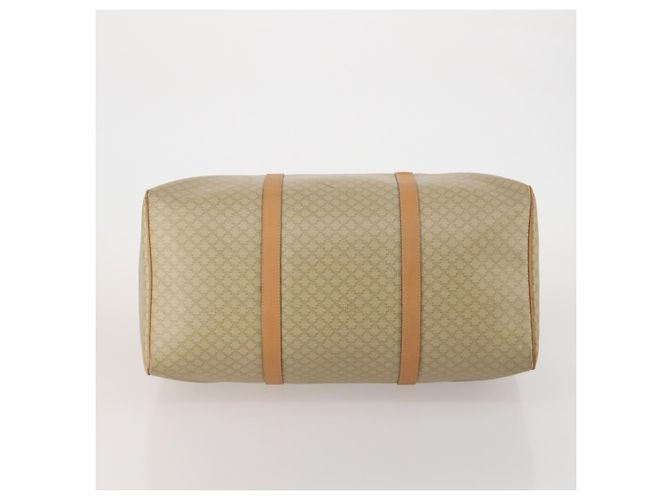 Céline Borsa Boston CELINE Macadam Canvas PVC Beige Gold Auth 197482A D'oro - vista 5