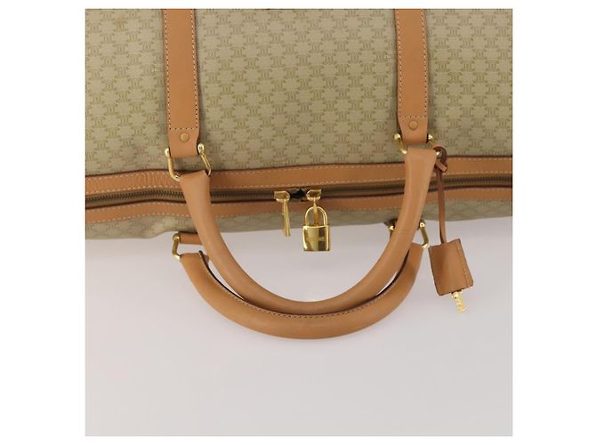 Céline Borsa Boston CELINE Macadam Canvas PVC Beige Gold Auth 197482A D'oro - vista 7