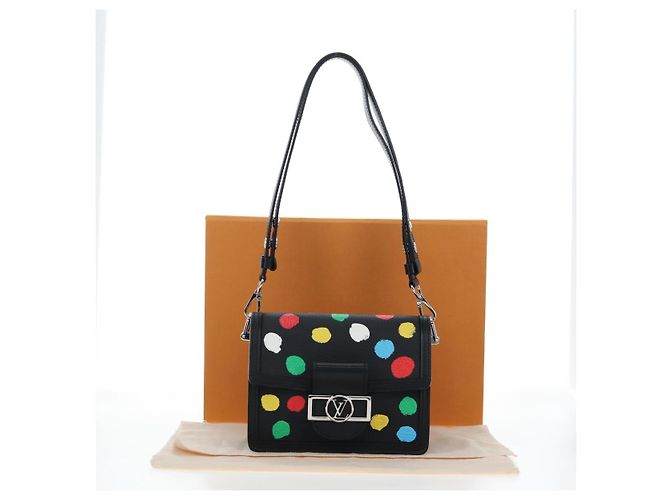 LOUIS VUITTON LVxYK Dauphine Mini Taurillon Clemence Black M21750 Auth 199094SM Nero - vista 12