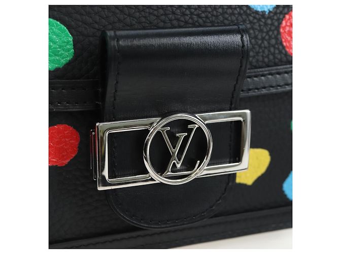 LOUIS VUITTON LVxYK Dauphine Mini Taurillon Clemence Black M21750 Auth 199094SM Nero - vista 20
