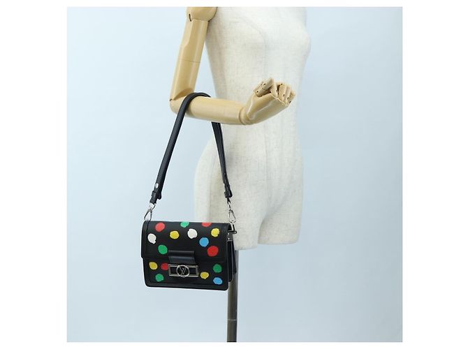 LOUIS VUITTON LVxYK Dauphine Mini Taurillon Clemence Black M21750 Auth 199094SM Nero - vista 29