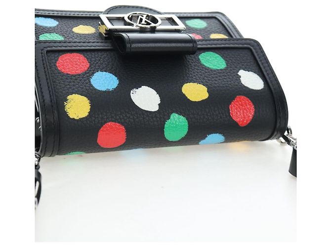 LOUIS VUITTON LVxYK Dauphine Mini Taurillon Clemence Black M21750 Auth 199094SM Nero - vista 6