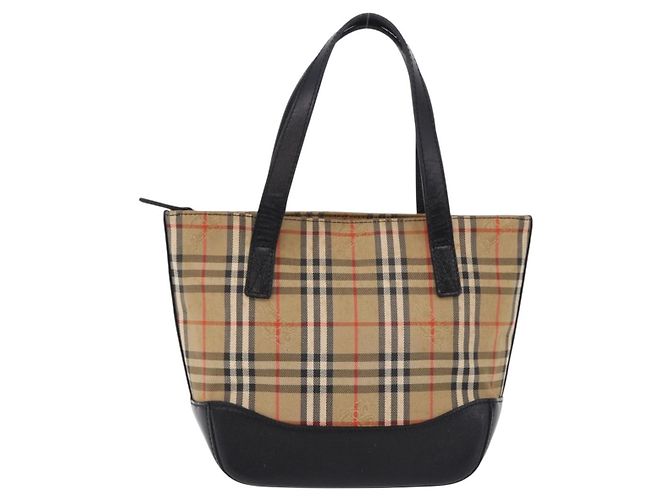 Borsa a mano BURBERRY Nova Check Canvas Beige Auth 199610 - vista 13
