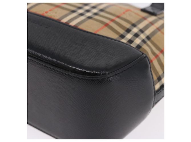 Borsa a mano BURBERRY Nova Check Canvas Beige Auth 199610 - vista 14