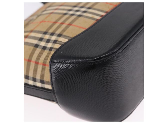 Borsa a mano BURBERRY Nova Check Canvas Beige Auth 199610 - vista 15