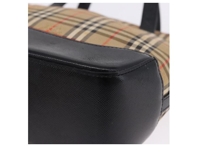 Borsa a mano BURBERRY Nova Check Canvas Beige Auth 199610 - vista 16