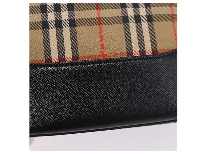Borsa a mano BURBERRY Nova Check Canvas Beige Auth 199610 - vista 17